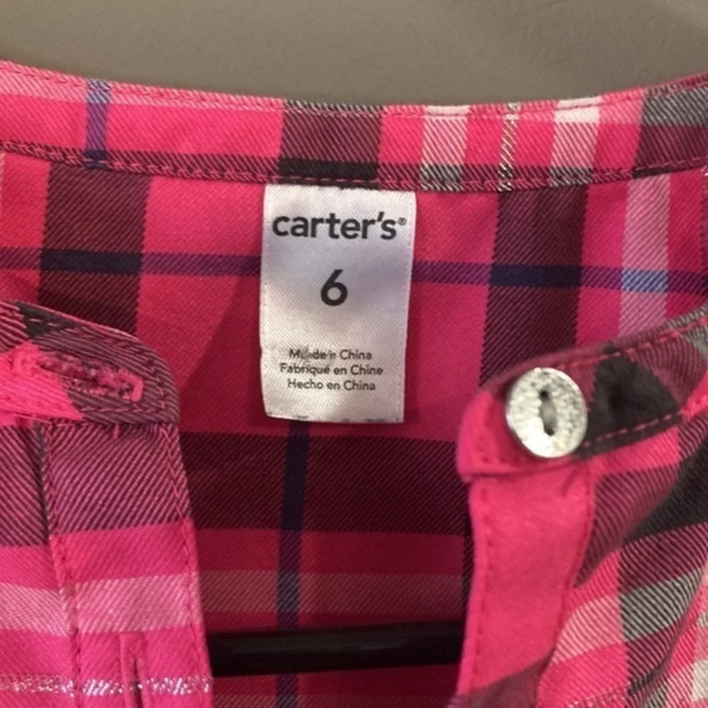 Carters Pink Plaid  Long-sleeve Shirt